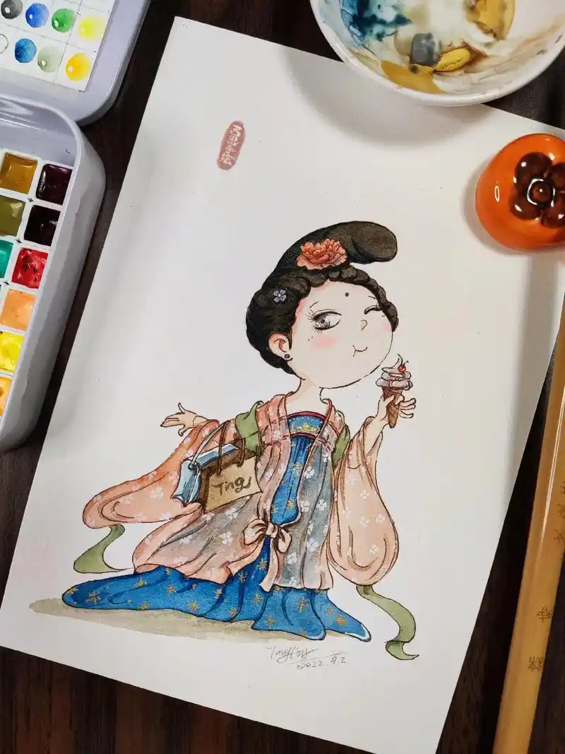 水彩 #零基础画 - 抖音