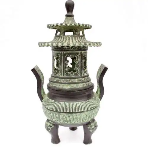 兴雨辰开光仿古青铜香炉铜香炉熏香炉福禄双全摆件