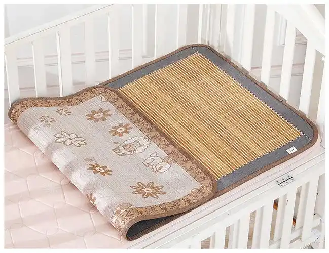 精选婴儿凉席幼儿园午睡专用竹席夏季学生冰丝儿童床双面宝宝席子悠云