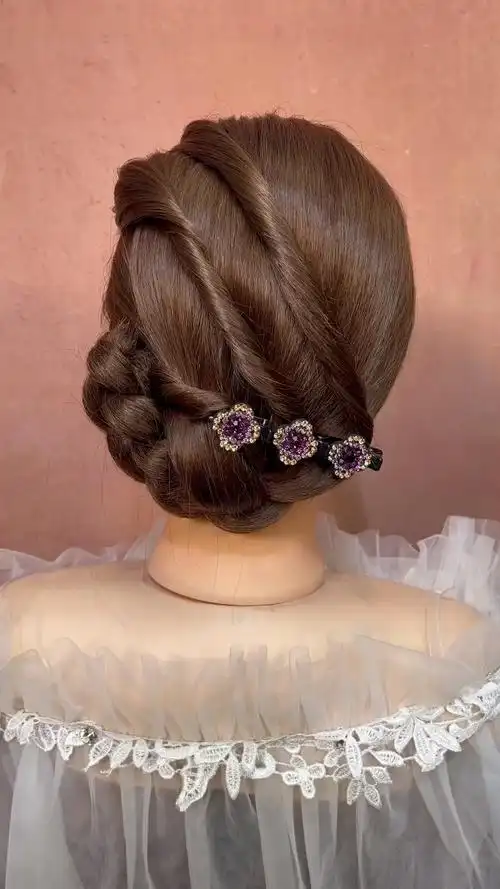 夏日清凉发型,贵妇旗袍盘.