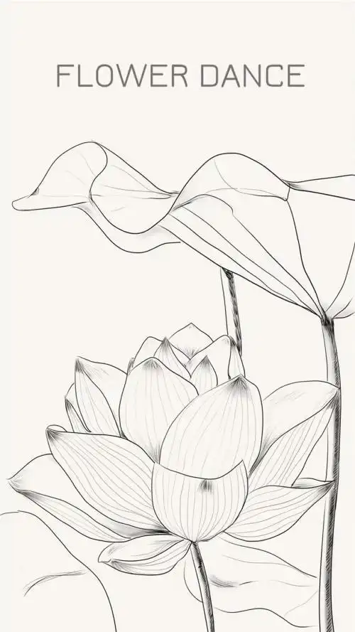 素描古风花简笔画