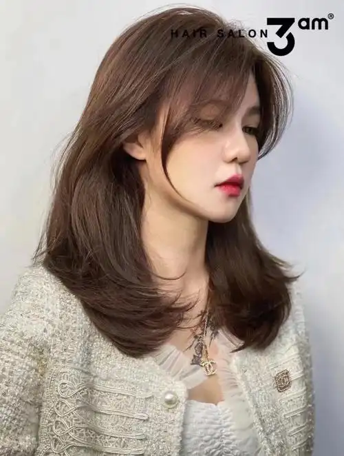 关于锁骨发法式刘海