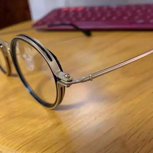 扫黑款眼圆形蓝光纯钛架tavat近视镜框雷同风暴眼镜架