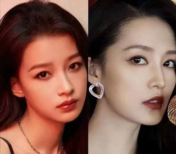 又是一对长相极为相似的明星李沁和孙怡,小编给你一张他们细节近照的