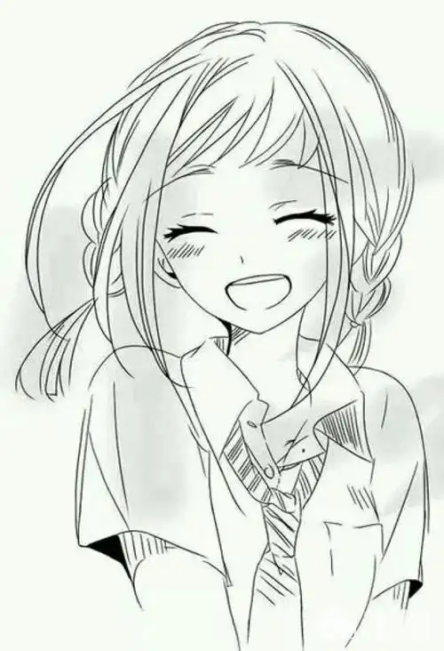 卡通人物女孩简笔画6