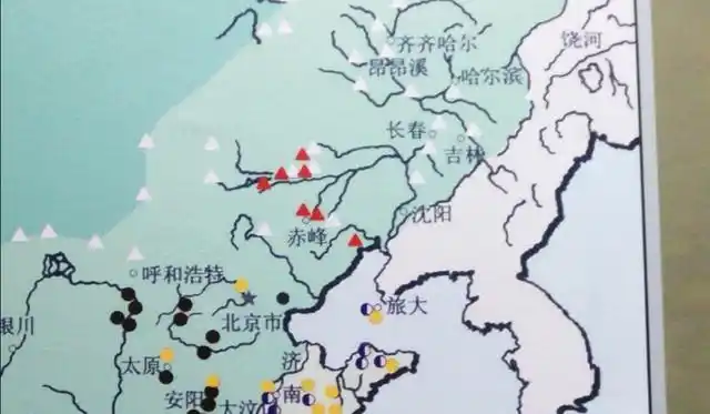 (红三角区域为红山文化所在地)