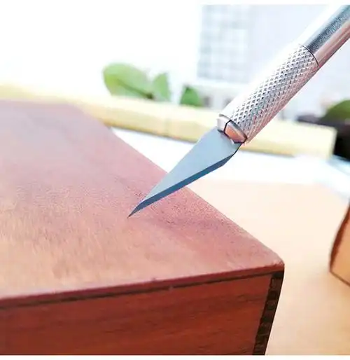 手账笔刀雕刻刀片学生手工雕刻刀套装剪纸橡皮章塑料刻刀裁纸刀 【铝