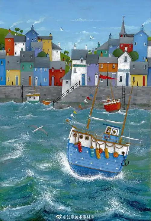 遇见艺术#创意儿童画超话儿童画素材超话#儿童水粉画#少儿美术课程