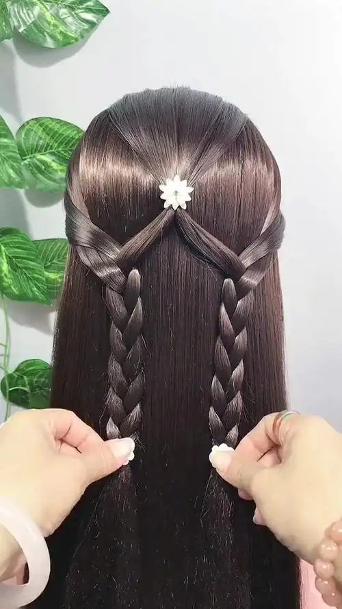 穿公主裙最适合编这样的发型!#编发