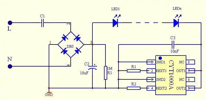 led吸顶灯专用驱动芯片 cyt1000a - led恒流驱动芯片 - 二极管新闻