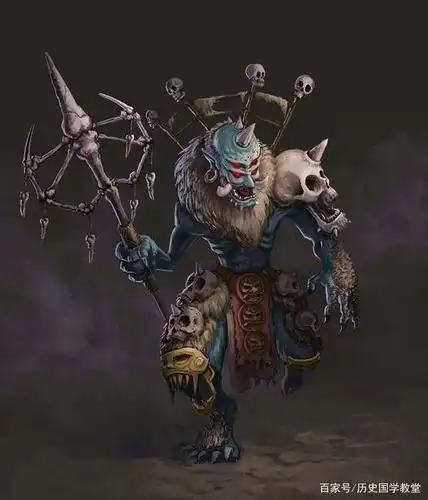 佛教:夜叉,既凶残也是护法神,虽面目狰狞但对人友善,令人生畏