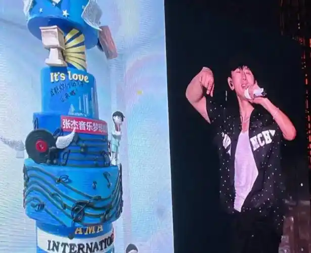 张杰形象塌方?张杰演唱会庆生19层蛋糕惹争议,下台却当垃圾扔掉