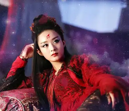 图欣赏花千骨赵丽颖入魔剧照成妖神红衣霸气逼人