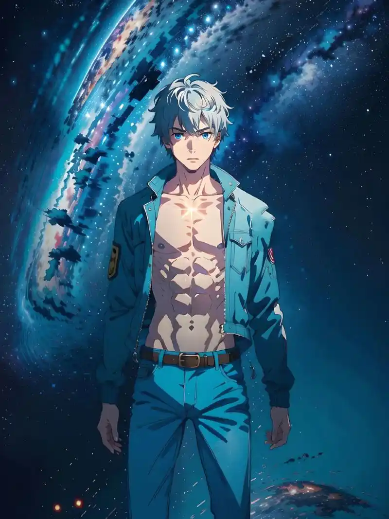 夜空下的机械腹肌小哥哥丨动漫壁纸 今日份的腹肌小哥哥真的很令人