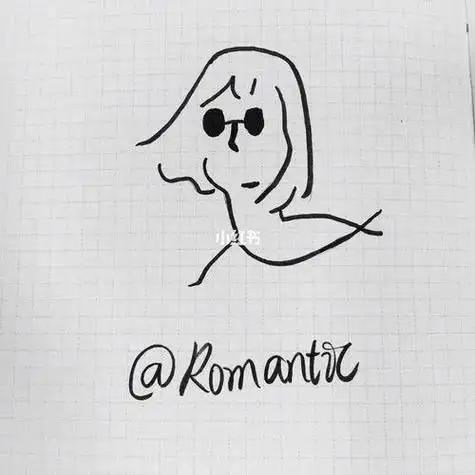 ins风简笔画头像女可爱