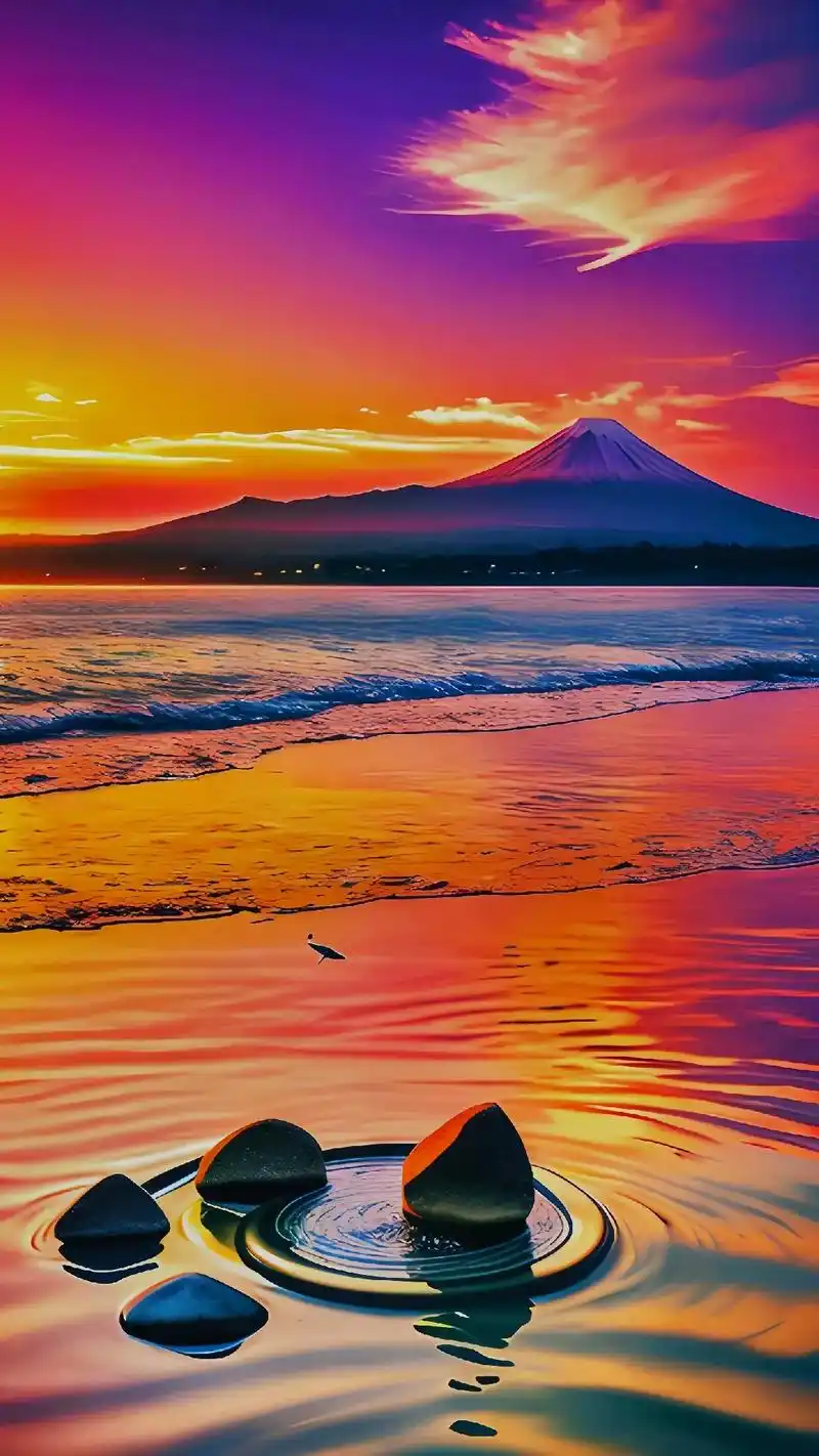 2023高考加油.在这个夏日的傍晚,静静地坐在海边,看着夕阳 - 抖音