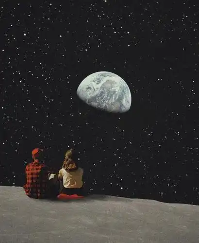 浪漫情侣宇宙艺术创意摄影