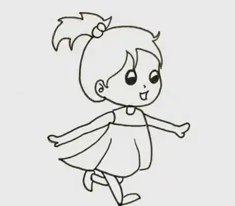 全身彩色小女孩简笔画怎么画 漂亮可爱小女孩简笔画步骤教学