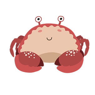 手绘卡通小清新可爱螃蟹