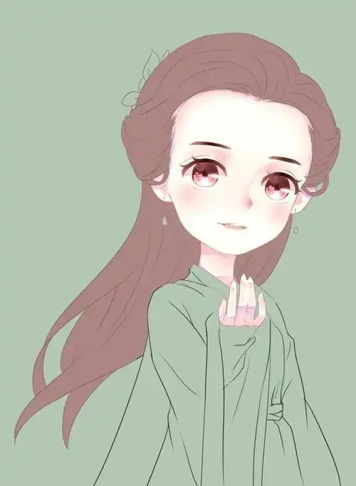 简笔画画桃花q版人物