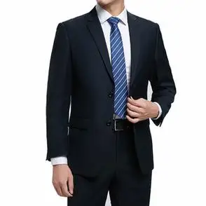 新款西服套装双开叉商务黑蓝西装男士婚宴礼服团购职业装商务正装