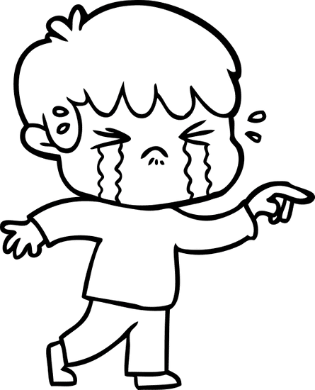 卡通男孩在哭 cartoon boy crying
