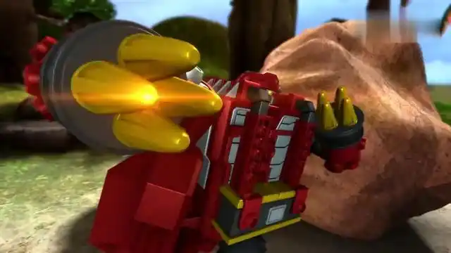 快乐酷宝1雷宝徒手劈巨石