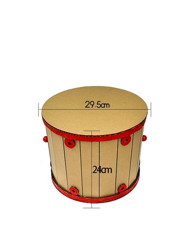 幼儿园环保手工自制diy打击乐器废物利用制作纸板小鼓 半成品材料