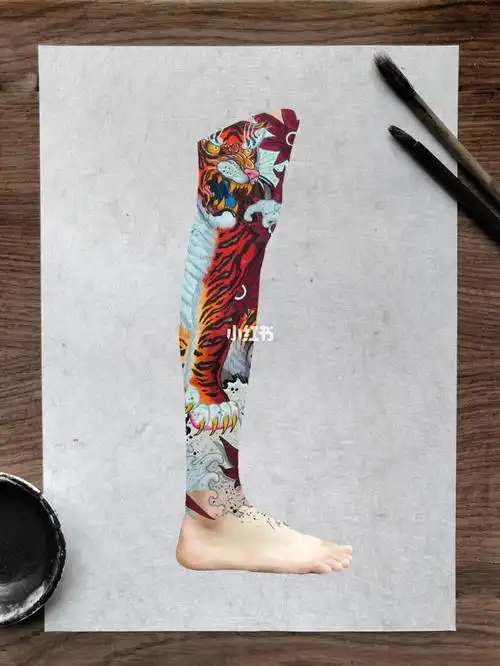小腿纹身手稿系列