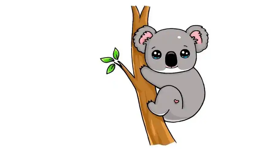 如何轻松画了一只树上的考拉?简笔画 亲子画画