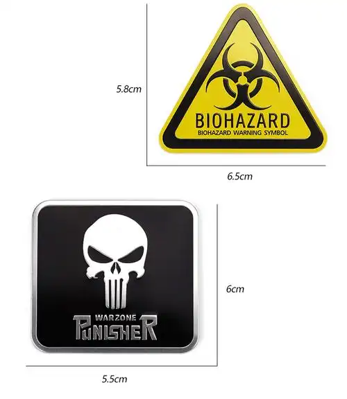 苏宁放心购汽车装饰贴3d立体个性车贴划痕遮挡生化危机保护伞创意金属