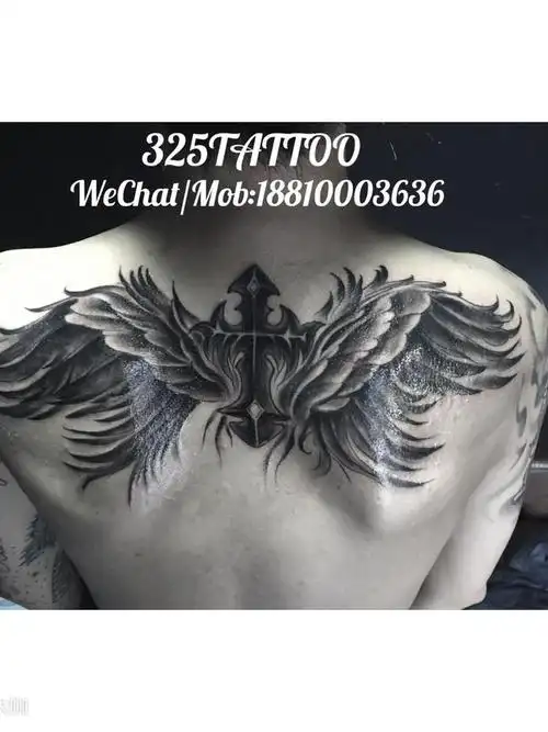 翅膀_纹身图案手稿图片_王建军的纹身作品集