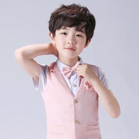 拍照道具小童蓬松头发短卷发头套小孩男童假发整顶假发