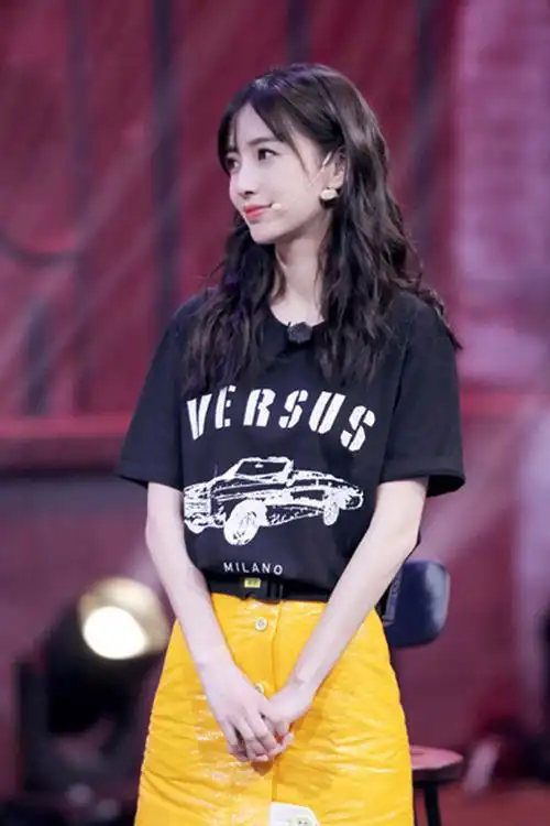 baby杨颖ab明星同款个性宽松黑色短袖t恤衫女字母印花上衣