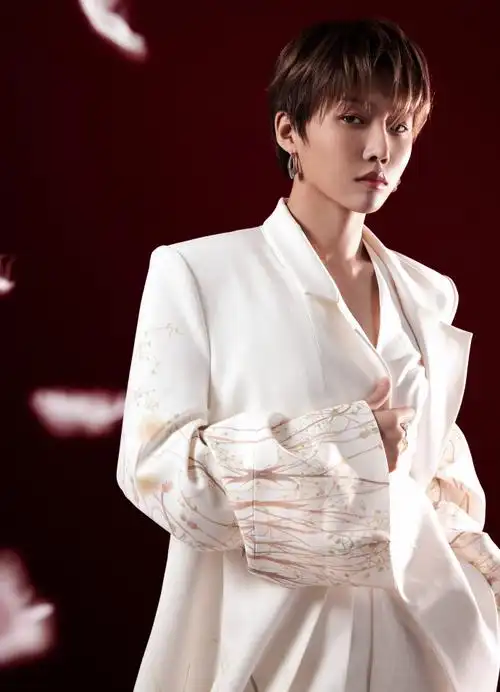 刘雨昕森林刺绣长袍造型##刘雨昕羽毛大片好仙##东方卫视元宵晚会