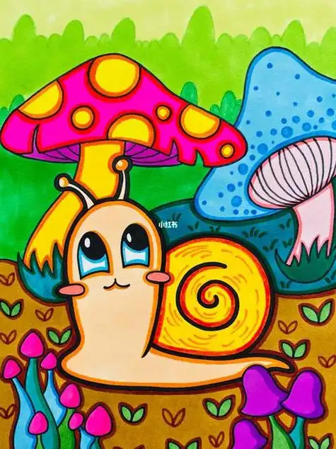 小蜗牛简笔画彩色小蜗牛简笔画彩色可爱