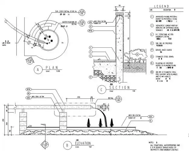 [广东]金地海景花园景观施工图设计(33个cad)