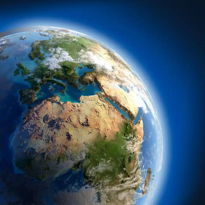 唯美地球鸟瞰景色高清图片