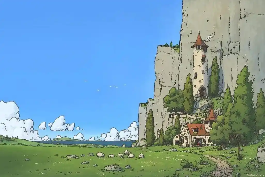 "回头看 无人可依是最好的礼物" #治愈画风 #插画 #治愈 - 抖音