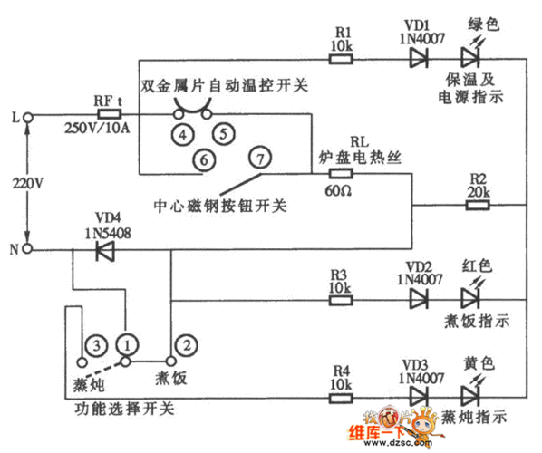 容声cfxb5090da型多用电饭锅电路图