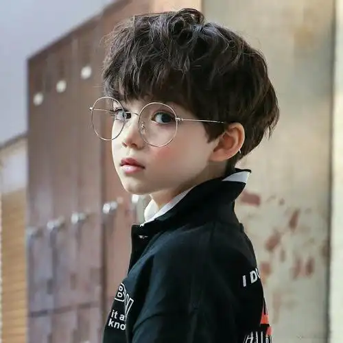 短发自然黑学生头拍照写真修脸齐刘海发型整顶发套 深棕色【儿童款】