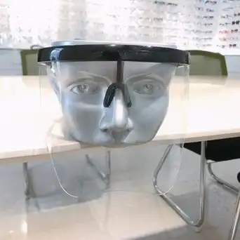 工厂现货防飞沫防护面罩隔离透明支架式眼镜防雾防飞溅护目镜订单