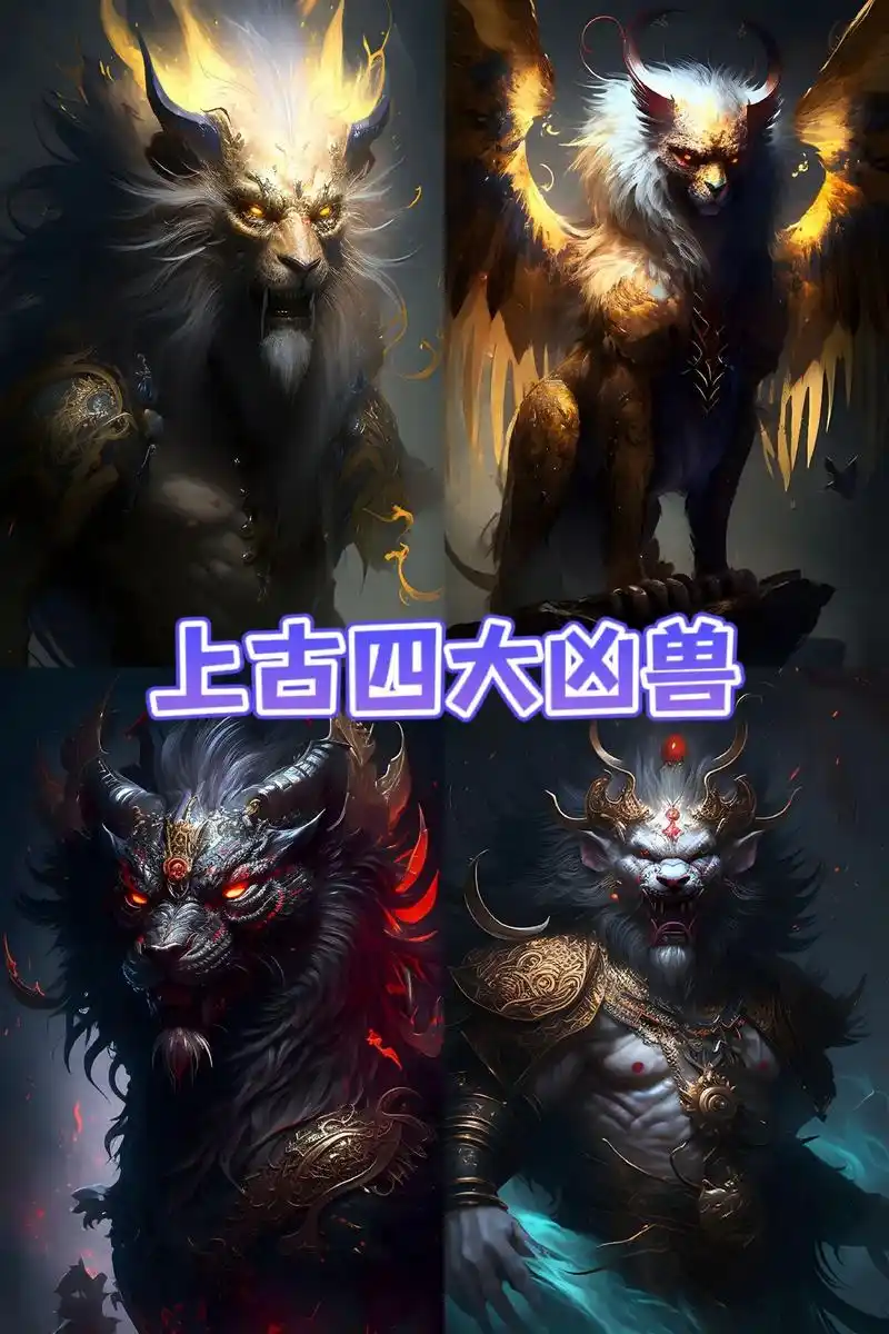 上古四大凶兽混沌穷奇梼杌饕餮