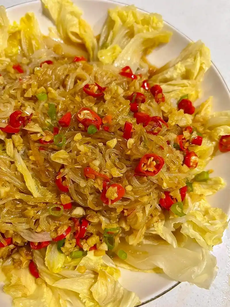 蒜蓉粉丝娃娃菜.#图文伙伴计划 超级适合懒人且下饭的蒜蓉粉丝 - 抖音