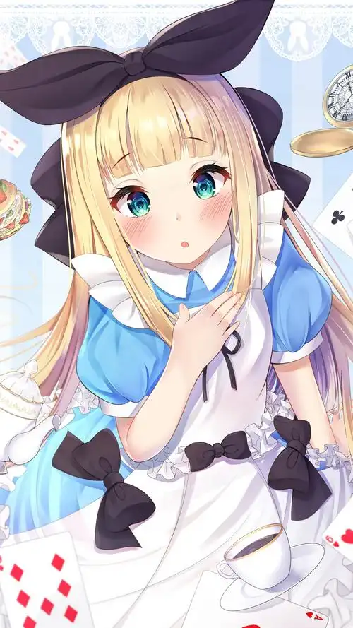 呆萌可爱动漫美女手机壁纸