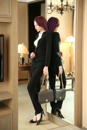 裤】秋冬新款加厚职业装女式裤子西装裤黑色小脚裤百搭修身工作服长裤