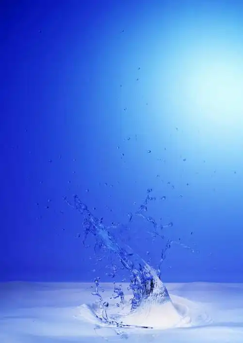 无人,竖图,室内,特写,白天,正面,水,飞溅,蓝色背景,清澈,溅,液体,水滴