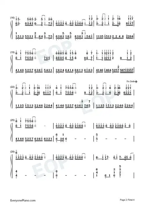 谁的眼泪在飞-孟庭苇双手简谱预览2