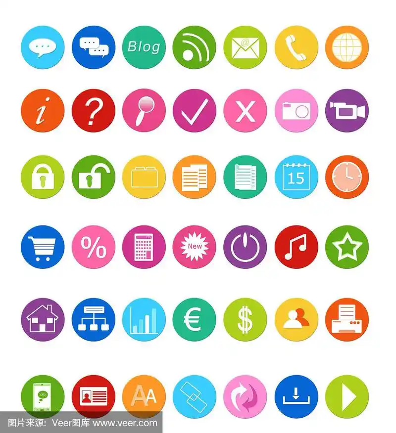 组物体,图标集,多色的,蜘蛛网,垂直画幅