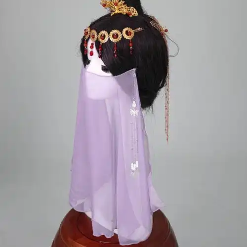 挽秀挂耳古装流苏风汉服面纱纯色古风遮脸蒙面珠帘面帘仙